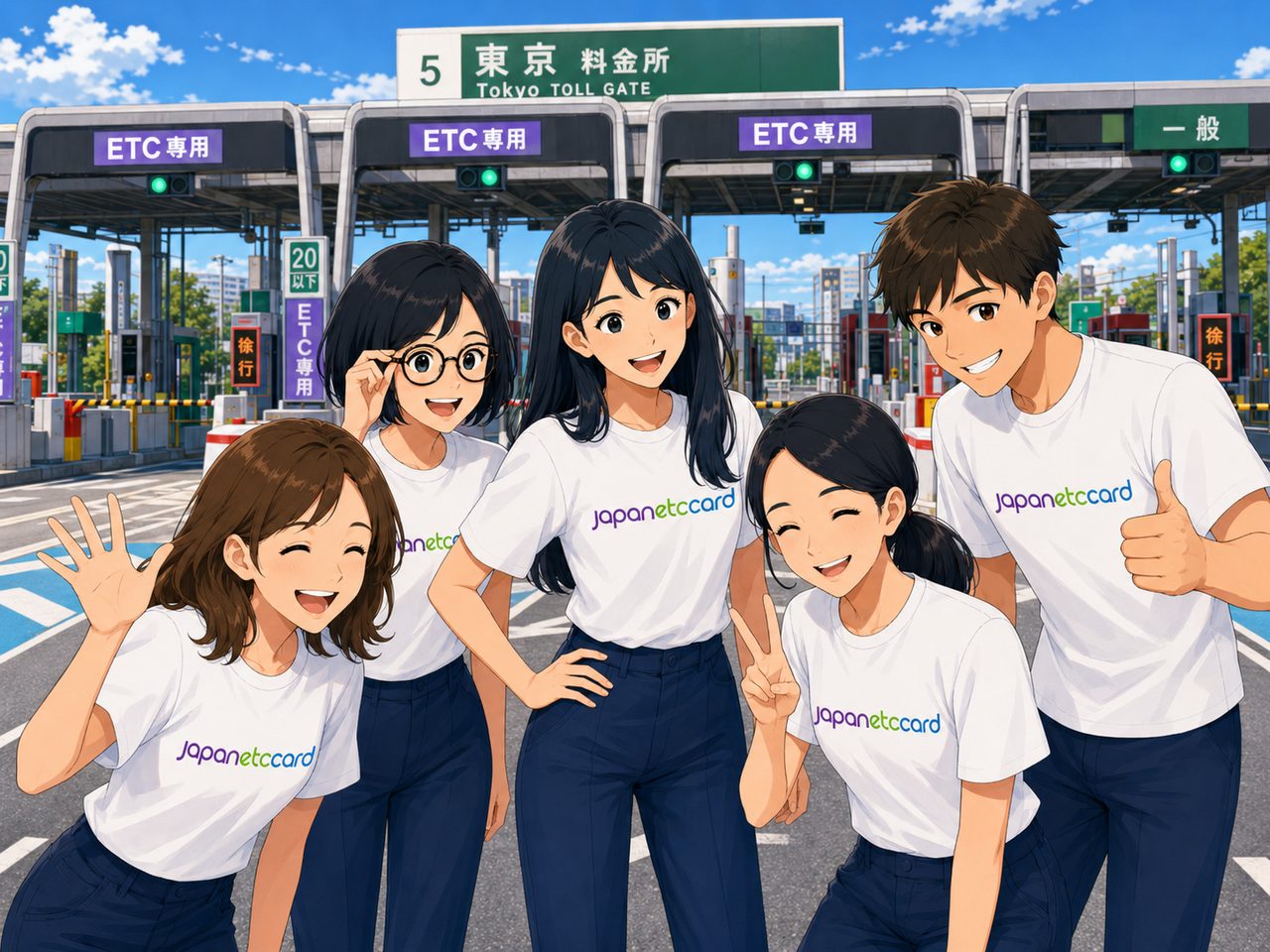 JapanETCcard team at the Tokyo Toll Gate 東京料金所